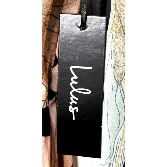 Lulus Womens Dress Floral Maxi Long Sleeve Wondrous Water Lilies Black Medium - Picture 9 of 11